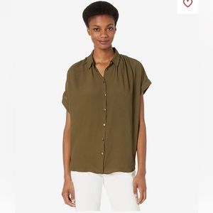 NWT Madewell Central Drapey Shirt Kale Size S